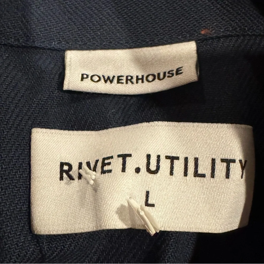 Rivet Utility Dynamo stretch organic cotton jumpsuit powerhouse navy blue NWOT - Picture 5 of 14